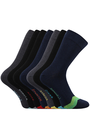 Pánske trendy ponožky na celý týždeň. výhodné balenie 7 párov slabých bavlnených ponožiek ponožky rozlíšené