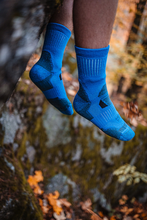 Pánske a dámske outdoorové vlnené ponožky. teplé froté ponožky polstrované zóny proti otlakom a pľuzgierom jemný
