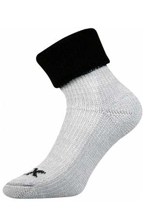 Dámske vlnené ponožky s farebným lemom. farebný ohrnovací lem froté úplet maximálny tepelný komfort vďaka merino