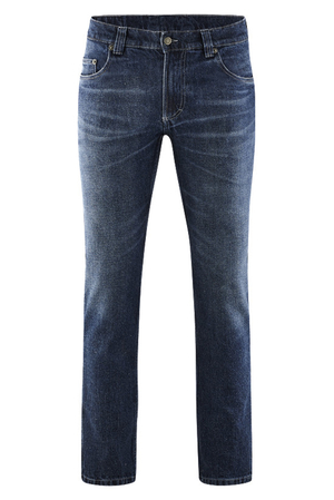 Pánske džínsy s kanabisom a bio bavlnou od nemeckej značky HempAge vyšší pás klasický strih pútka na opasok dve