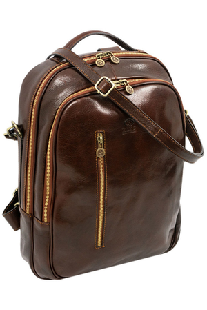 Veľký kožený batoh z luxusnej kolekcie Premium. Kvalitný taliansky batoh vhodný pre ženy a mužov, ktorí hľadajú