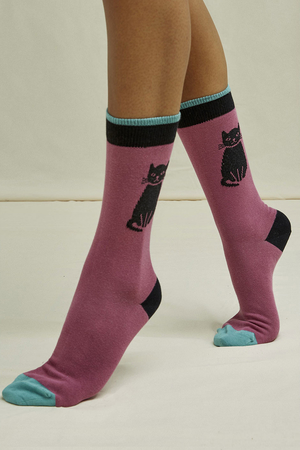 Dámske a dievčenské veselé biobavlnené ponožky anglická značka PeopleTree udržatel'ná móda vyrobené v Európe