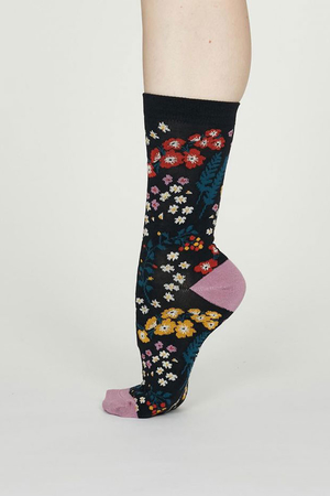 Dámske kvetinové klasické EKO ponožky od ekologickej anglickej značky Thought šetrné k životnému prostrediu