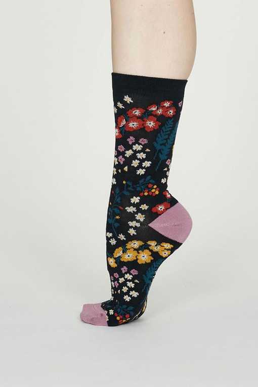 Dámske EKO ponožky s kvetinami