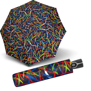 Dámsky skladací plne automatický vetruodolný dáždnik s magickým vzorom. Dĺžka zloženého dáždnika: 28 cm Priemer