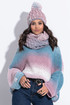 Zimná vlnená čiapka so šálom