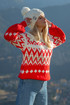 Vlnený sveter s nórskym motívom