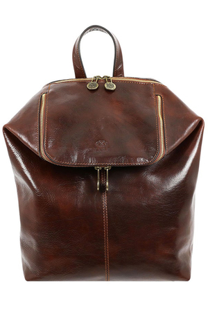 Taliansky mestský kožený batoh z luxusnej rady Premium. Tento jedinečný taliansky kožený batoh inšpirovaný Origami