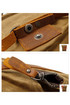 Plátený retro rolovací batoh s koženými doplnkami