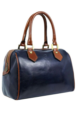 Malá tmavo modrá kabelka z pravej kože vyrobená talianskymi majstrami bavlnená podšívka dve vnútorné, vol'ne