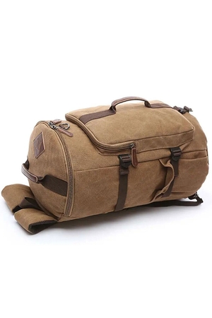 Menší batoh - cestovná taška v jednom moderný desig vodoodpudivé plátno s koženými detailmi možno nosiť v ruke,