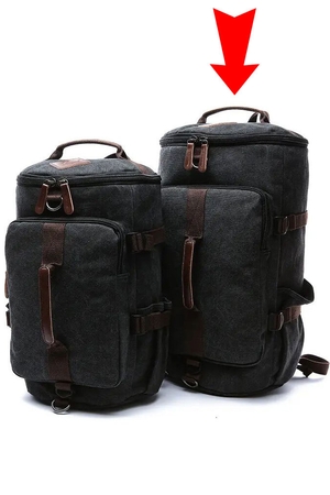 Batoh - cestovná taška v jednom moderný design vodoodpudivé plátno s koženými detailmi možno nosiť v ruke, cez